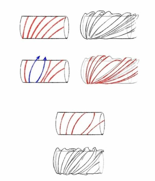 Поэтапное рисование складок на одежде