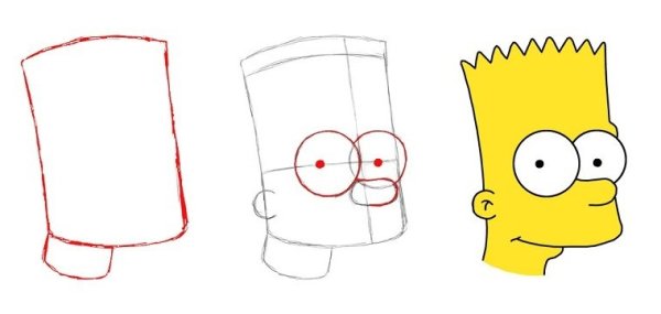 Барт симпсон рисовка
