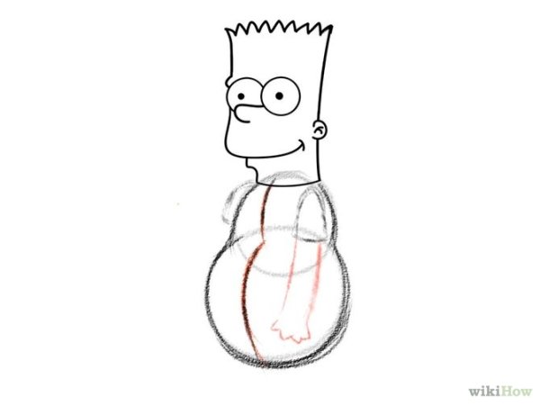 Барт симпсон ручкой