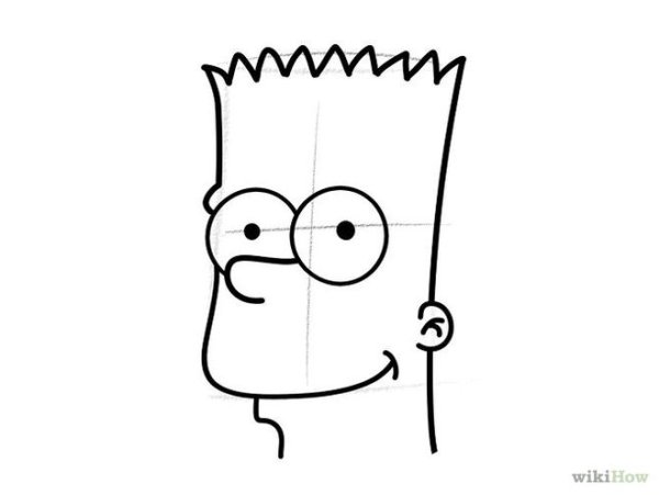 Барт симпсон поэтапно