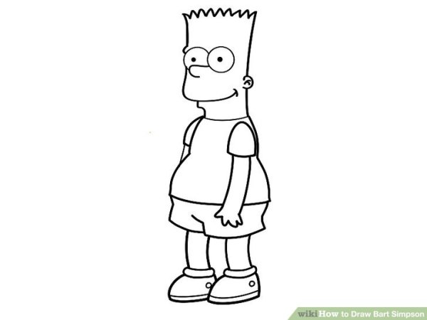 Барт симпсон ручкой