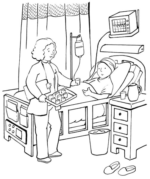 Трафарет медицинских инструментов