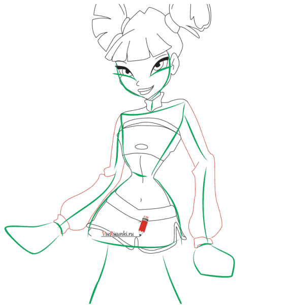 Муза Винкс нарисовать