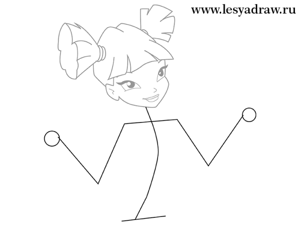 Поэтапное рисование Винкс