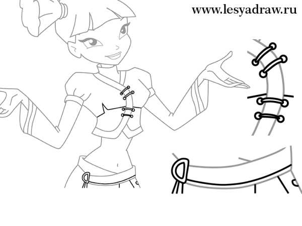 Муза Винкс поэтапно