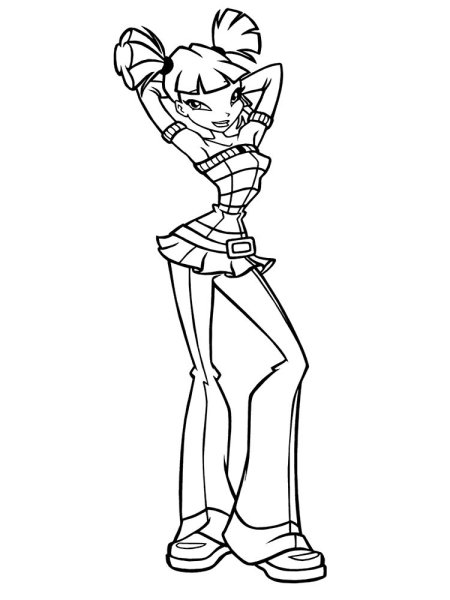 Раскраски Винкс Блум и Муза