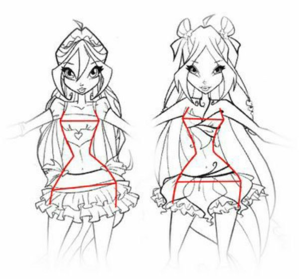 Стиль рисовки Винкс