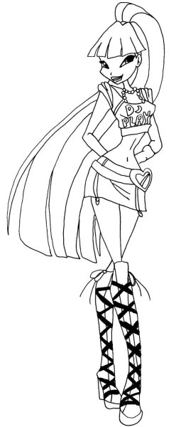 Муза из Винкс раскраска