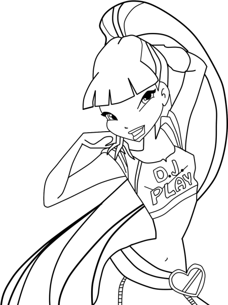 Раскраски Винкс Муза чармикс