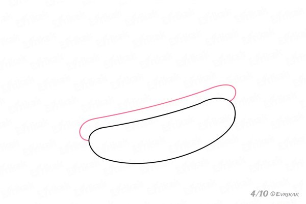 Сосиска рисунок для срисовки