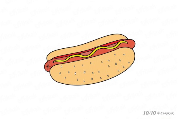 Хот дог рисунок карандашом