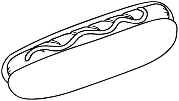 Хот дог черно белый