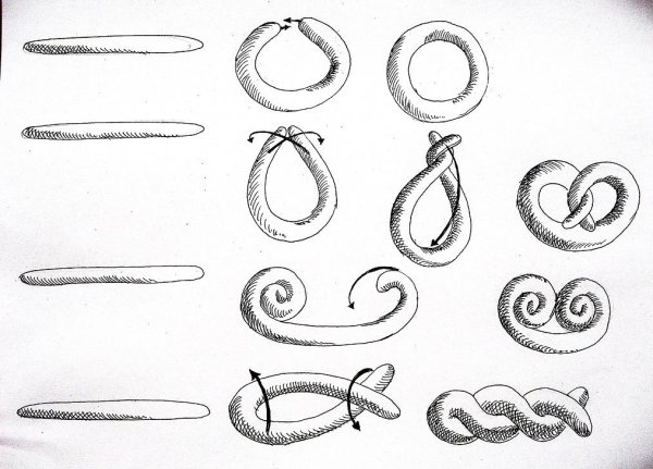 Схема лепки кренделя