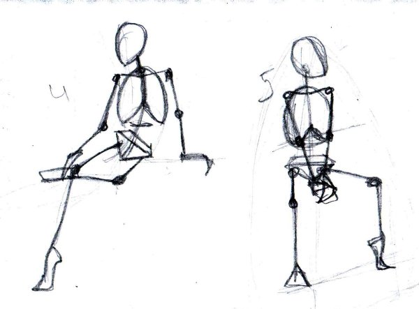 Зарисовки человеческой фигуры