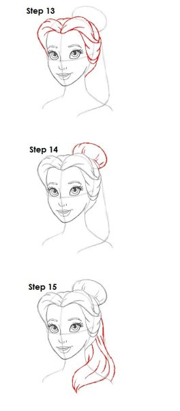 Принцессы Дисней поэтапное рисование