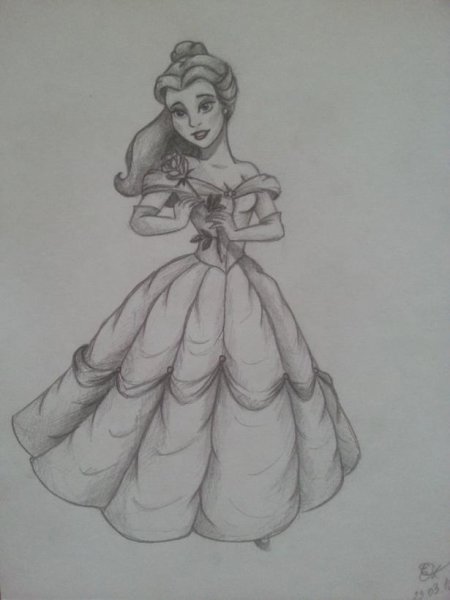 Скетч принцессы Дисней Бель