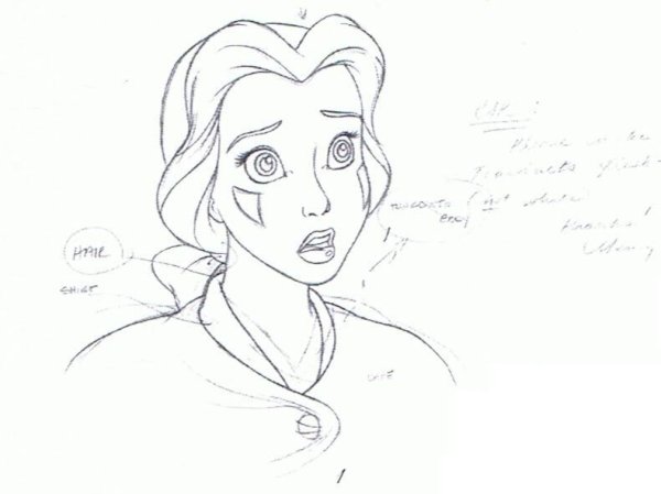 Нарисовать Белль пошагово