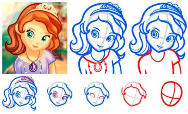 Белль и чудовище рисунок