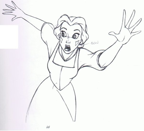 Урок рисования принцессы Бель