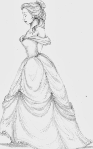 Белоснежка карандашом