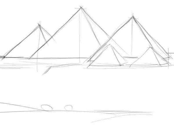 Как нарисовать пирамиду Хеопса