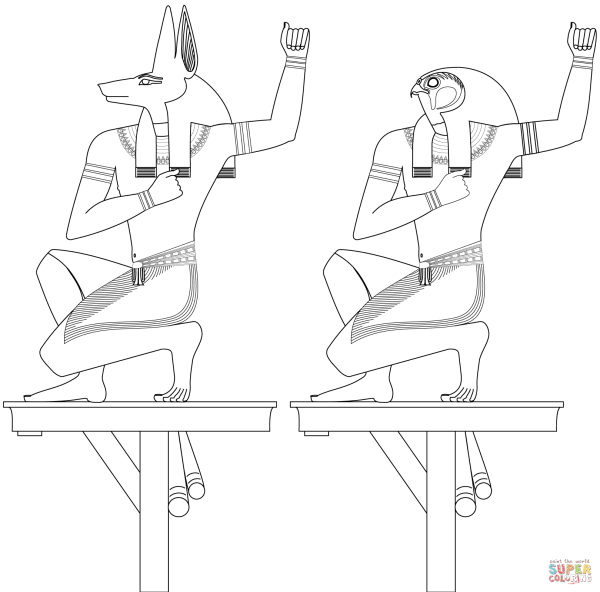 Профессии Египта раскраски