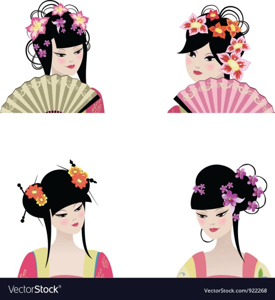 Как нарисовать портрет японки поэтапно