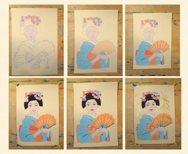 Мастер класс по рисованию кимоно