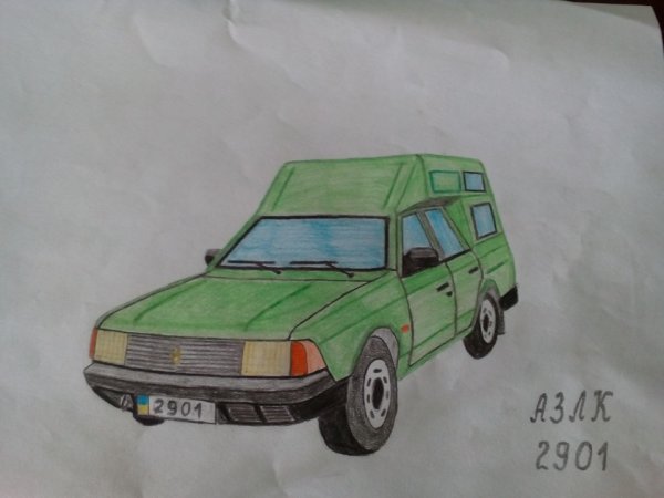 Москвич 2141 Цоя нарисовать
