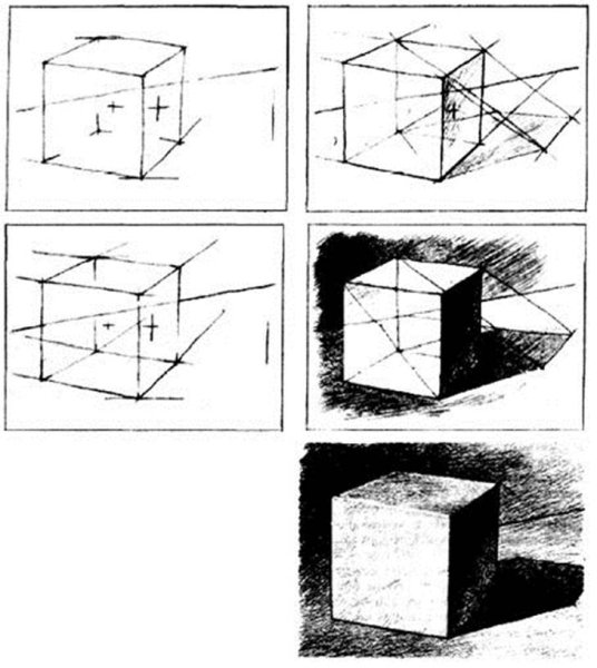 Построение Куба в линейной перспективе