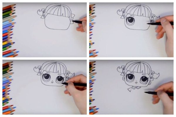 Поэтапное рисование ЛОЛ