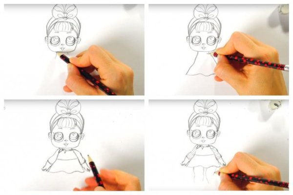 Перерисовки для девочек пошагово