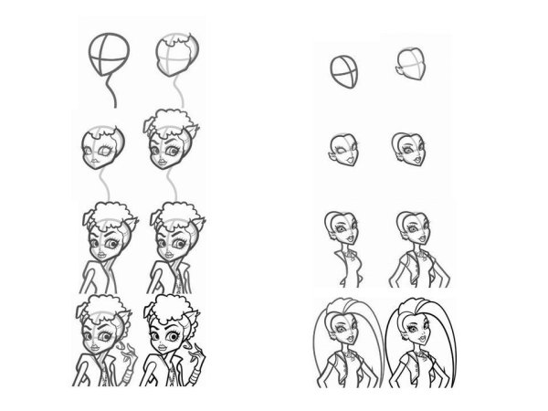 Поэтапное рисование персонажей ЛОЛ