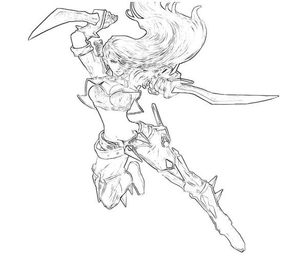 Лига легенд Катарина карандашом