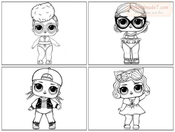 Поэтапное рисование куклы ЛОЛ