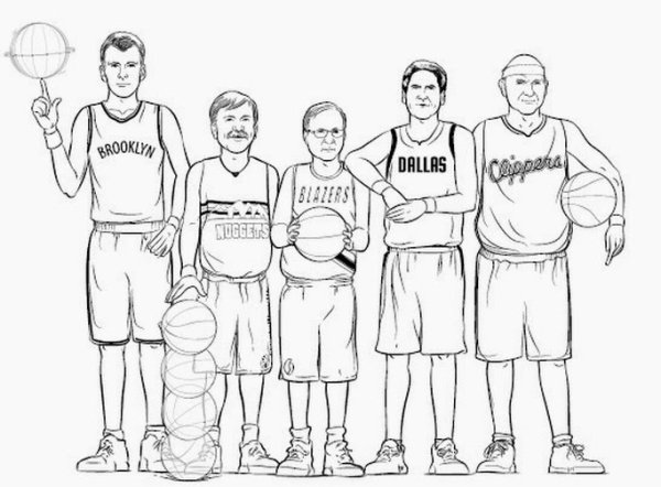 Рисунок баскетбол несколько человек карандашом