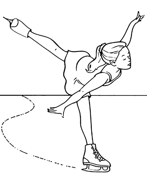 Раскраска фигуристка