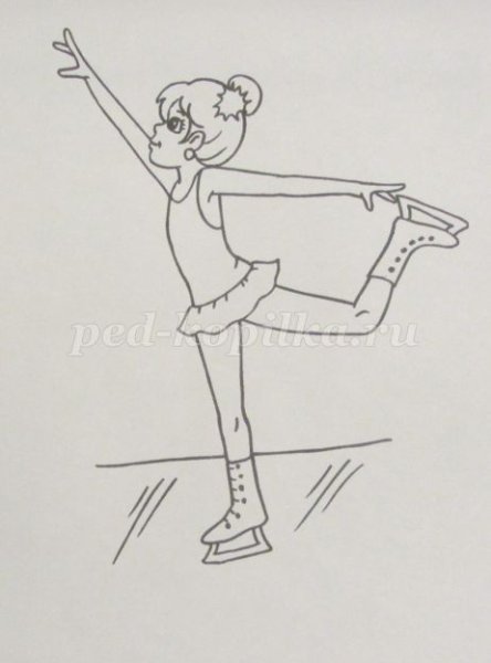 Рисование фигуристы в подготовительной группе