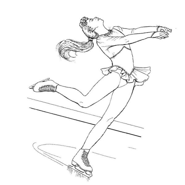Раскраска фигуристка
