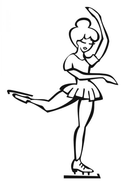 Раскраски фигуристы