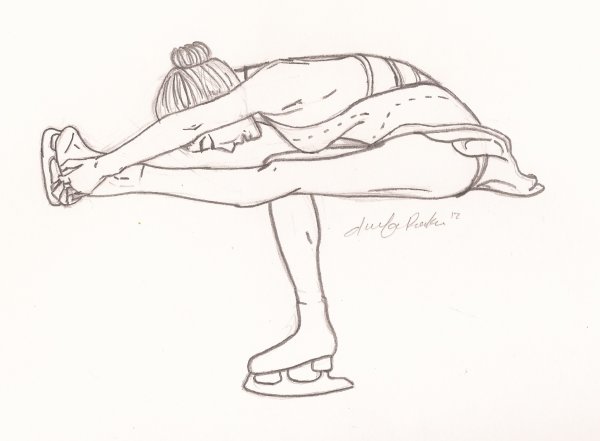 Фигуристка набросок