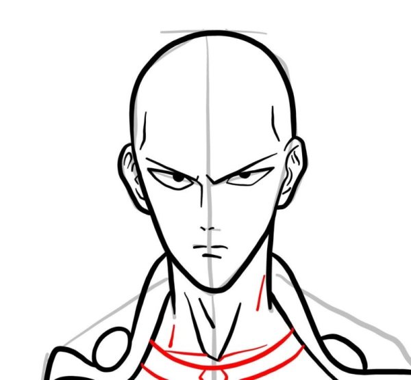 Сайтама карандашом