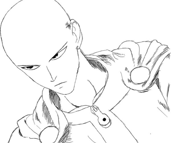 One Punch man рисовка