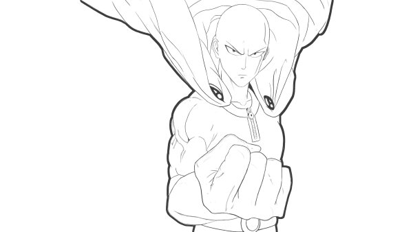 Сайтама срисовать