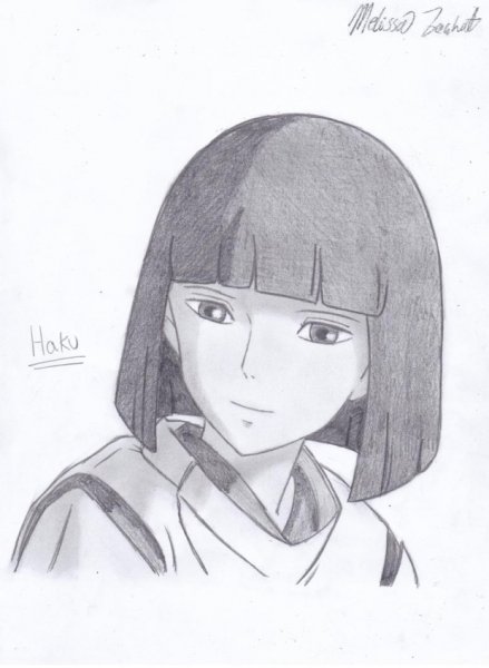 Хаку Унесенные призраками для срисовки