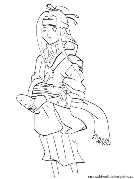 Раскраски Наруто Хаку