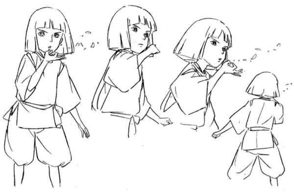 Унесённые призраками Хаку рисунок