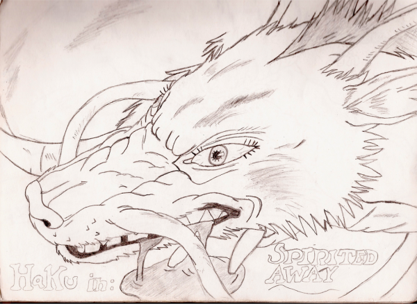 Унесённые призраками рисунки карандашом дракон