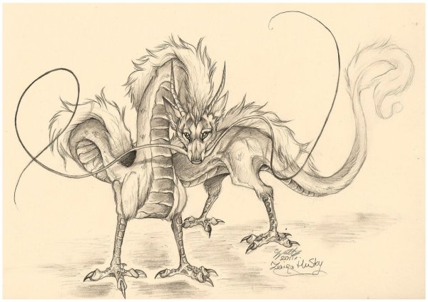 Хаку Унесенные призраками дракон скетч