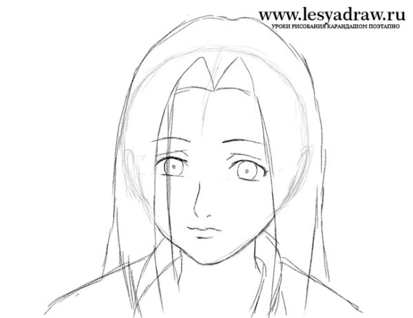 Срисовки аниме Наруто Хаку